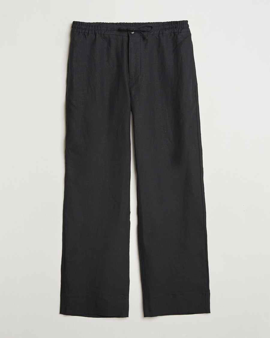 Herr | Byxor | J.Lindeberg | Noah Drape Linen Pants Black