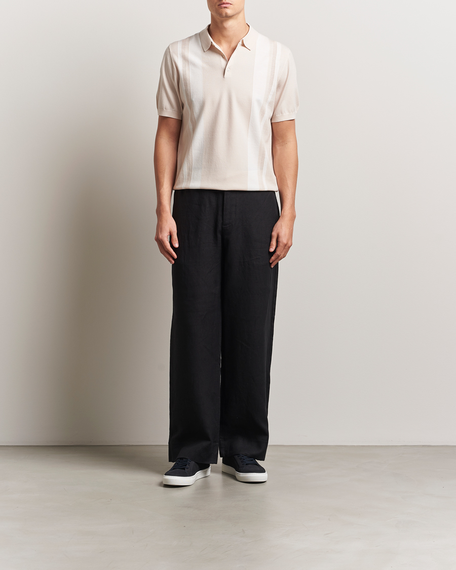 Herr | Byxor | J.Lindeberg | Noah Drape Linen Pants Black