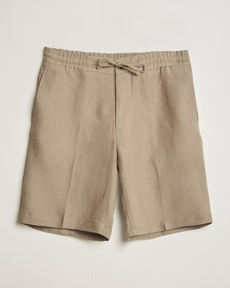 Herr | Shorts | J.Lindeberg | Brady Drape Linen Shorts Nutmeg