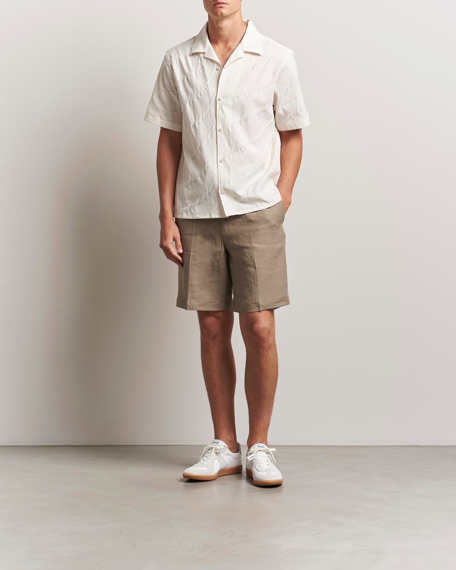 Herr | Shorts | J.Lindeberg | Brady Drape Linen Shorts Nutmeg