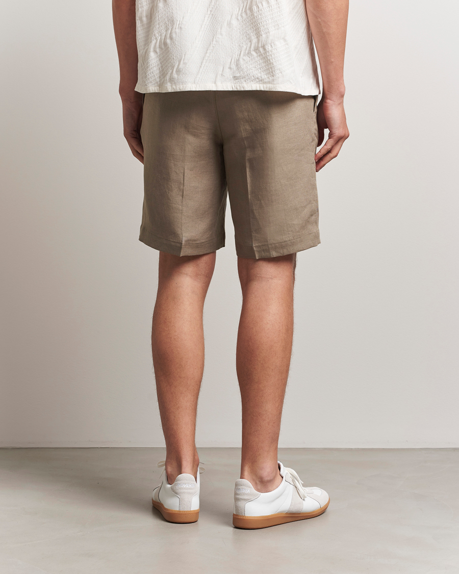 Herr | Shorts | J.Lindeberg | Brady Drape Linen Shorts Nutmeg