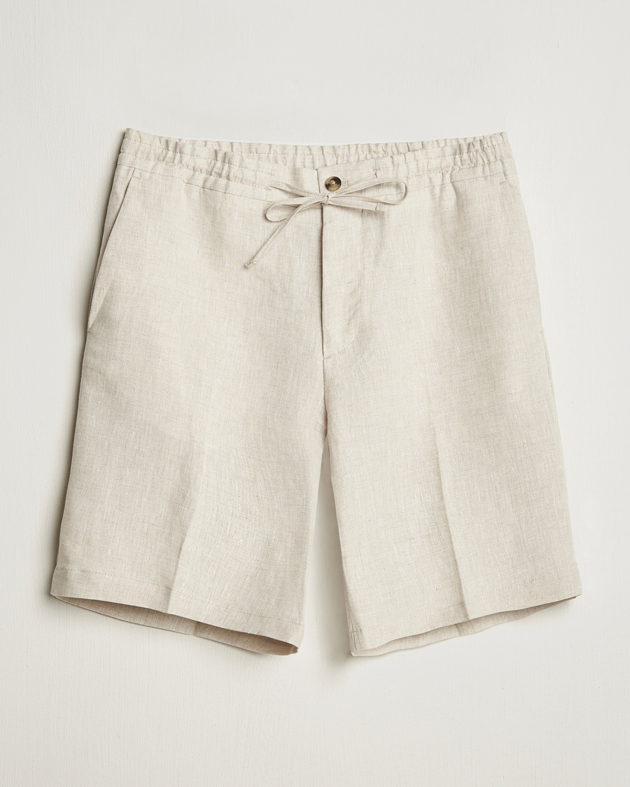 Herr | Shorts | J.Lindeberg | Brady Drape Linen Shorts Moonbeam
