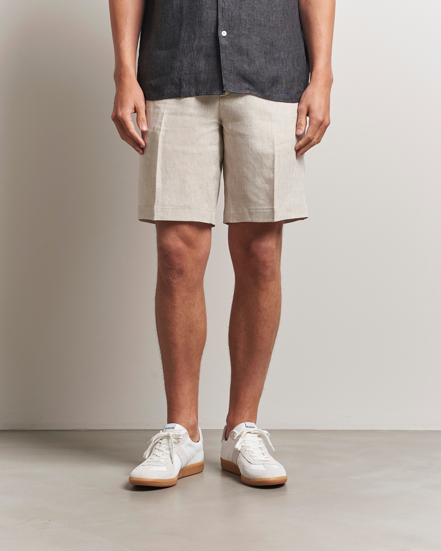 Herr | Shorts | J.Lindeberg | Brady Drape Linen Shorts Moonbeam