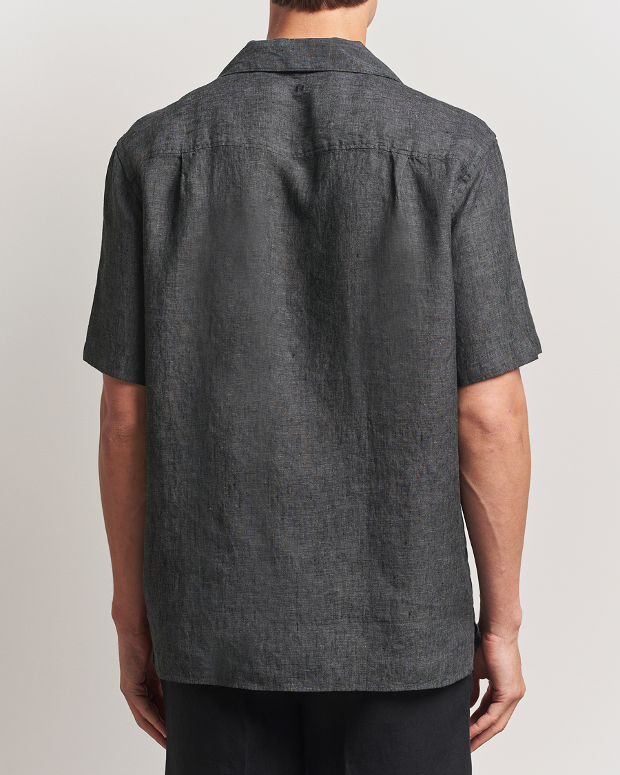 Herr | Skjortor | J.Lindeberg | Elio Linen Melange Shirt Black