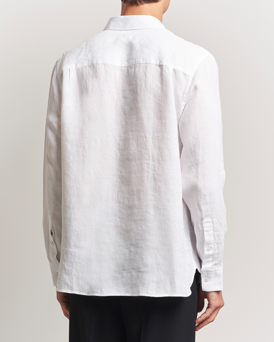 Herr | Skjortor | J.Lindeberg | Linen Melange Shirt White