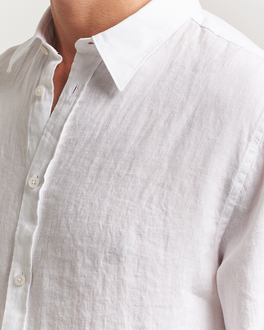 Herr | Skjortor | J.Lindeberg | Linen Melange Shirt White