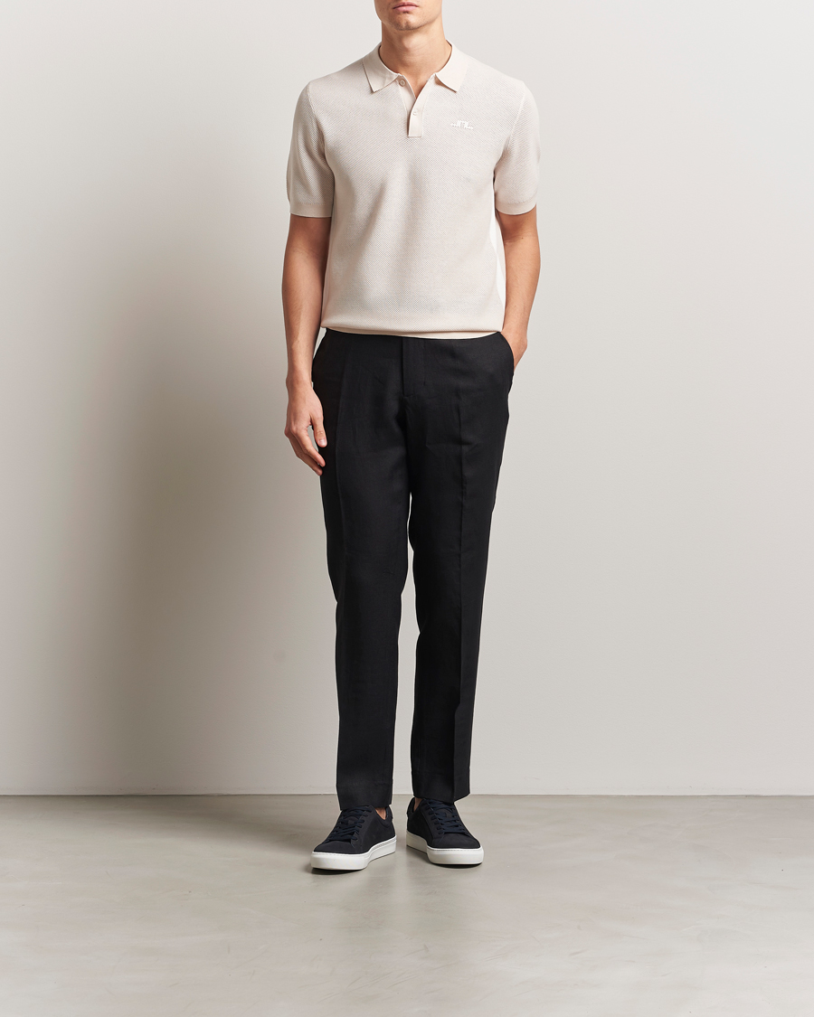 Herr | Pikéer | J.Lindeberg | Reymond Structure Knit Polo Moonbeam