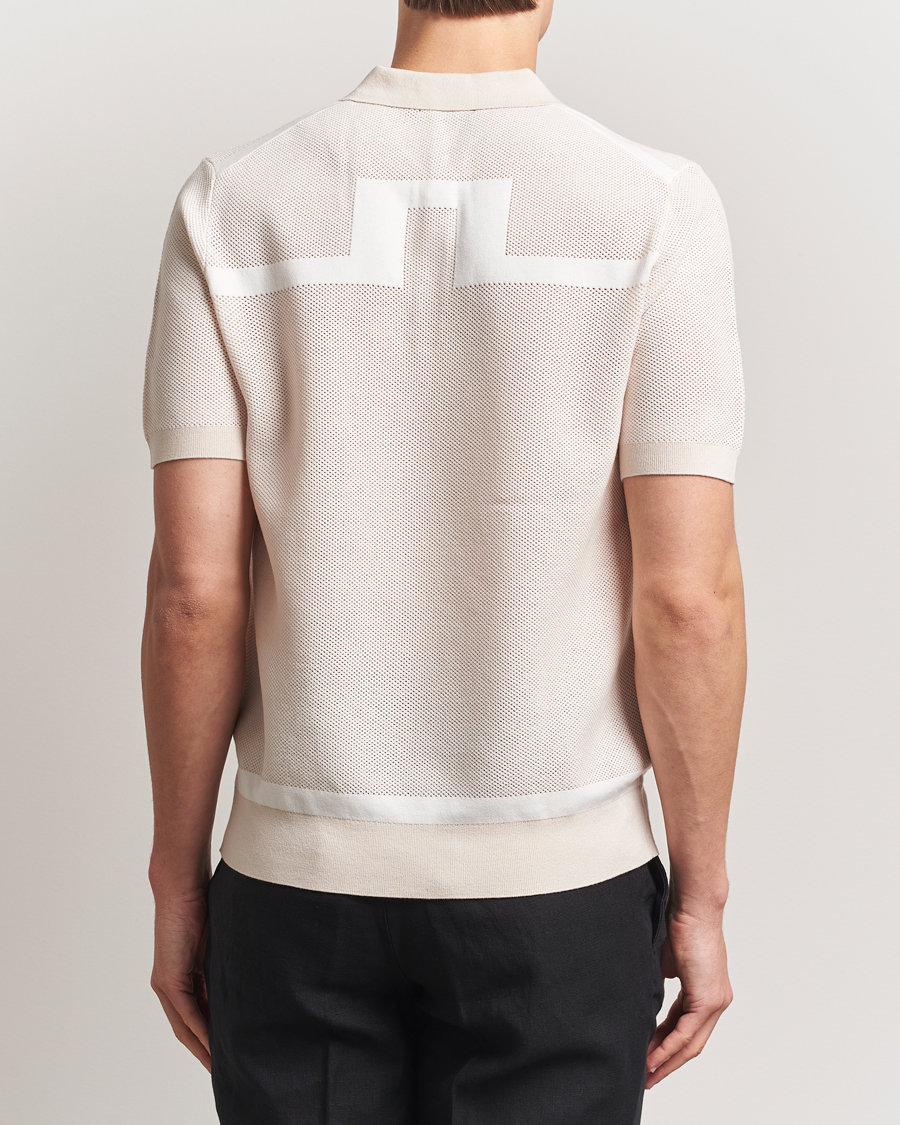 Herr | Pikéer | J.Lindeberg | Reymond Structure Knit Polo Moonbeam