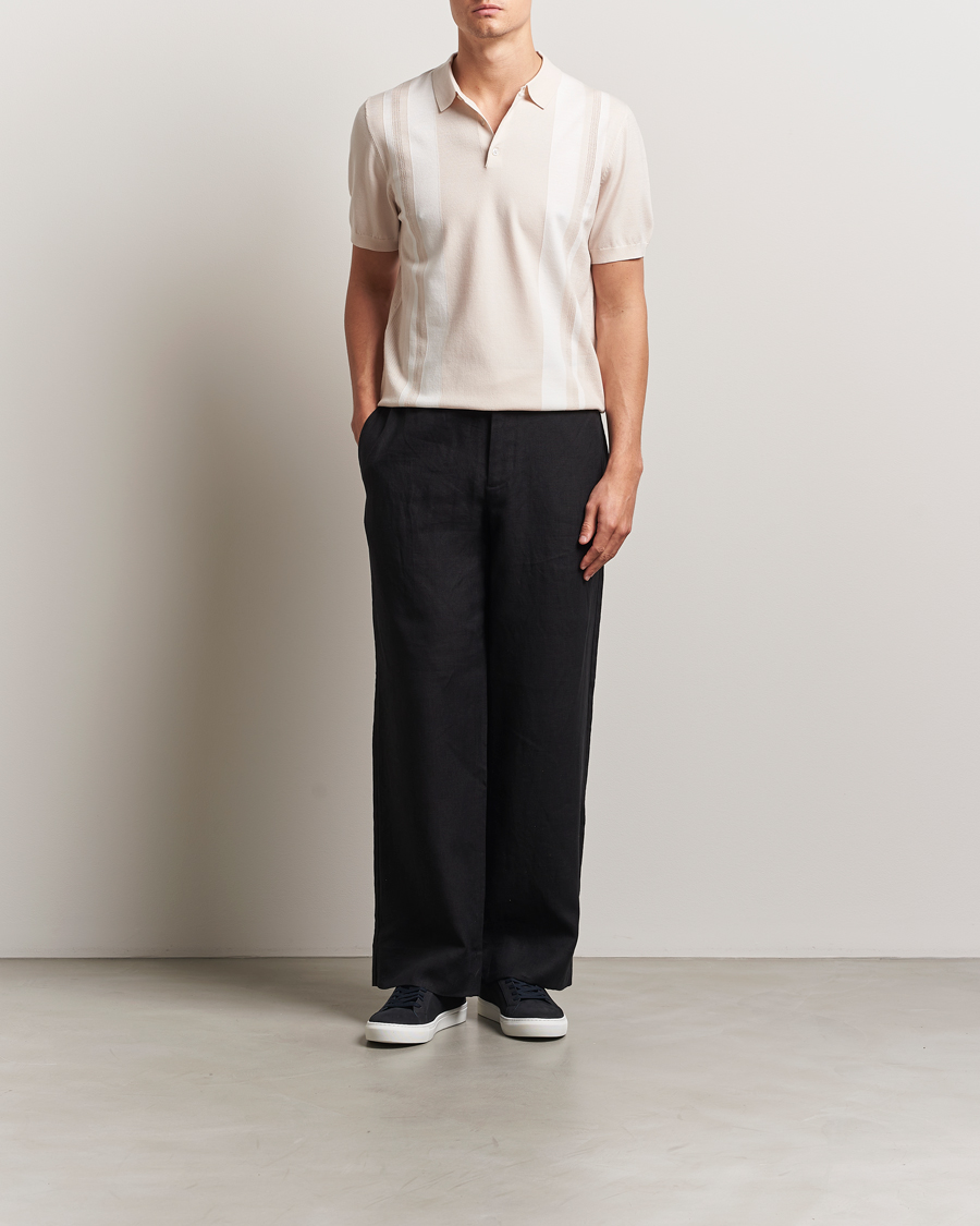 Herr | Pikéer | J.Lindeberg | Reymond Stripe Knit Polo Moonbeam