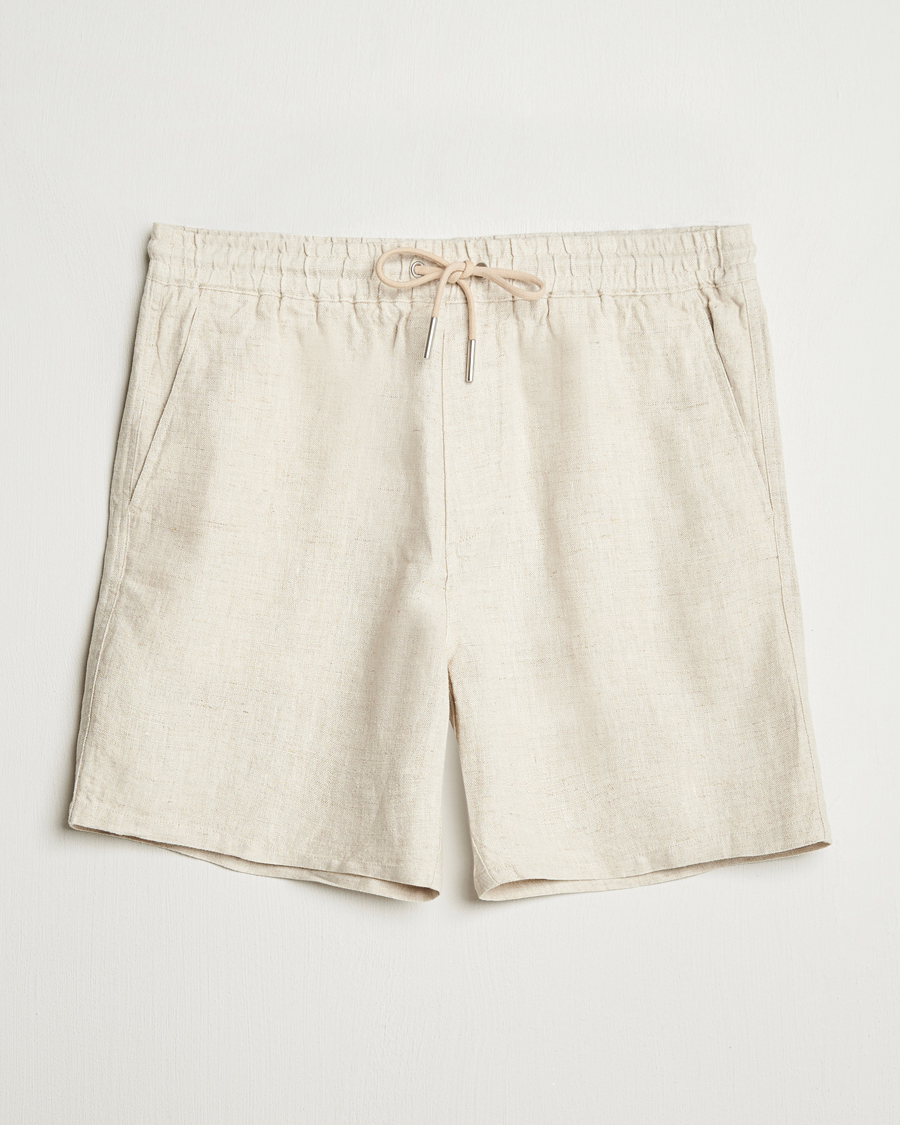 Herr | Shorts | NN07 | Gregor Linen Drawstring Shorts Oat