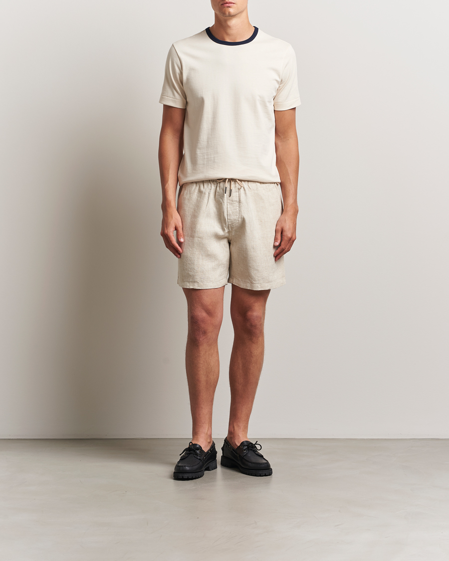 Herr | Shorts | NN07 | Gregor Linen Drawstring Shorts Oat