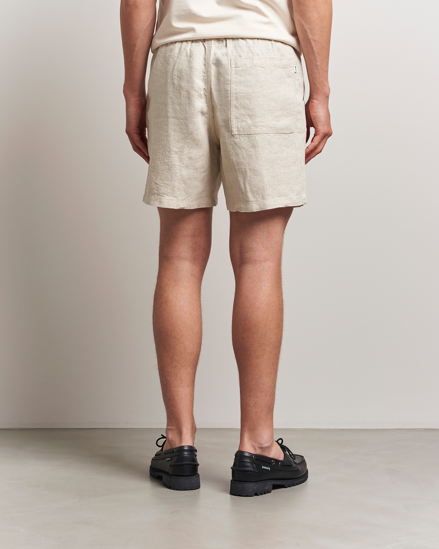 Herr | Shorts | NN07 | Gregor Linen Drawstring Shorts Oat