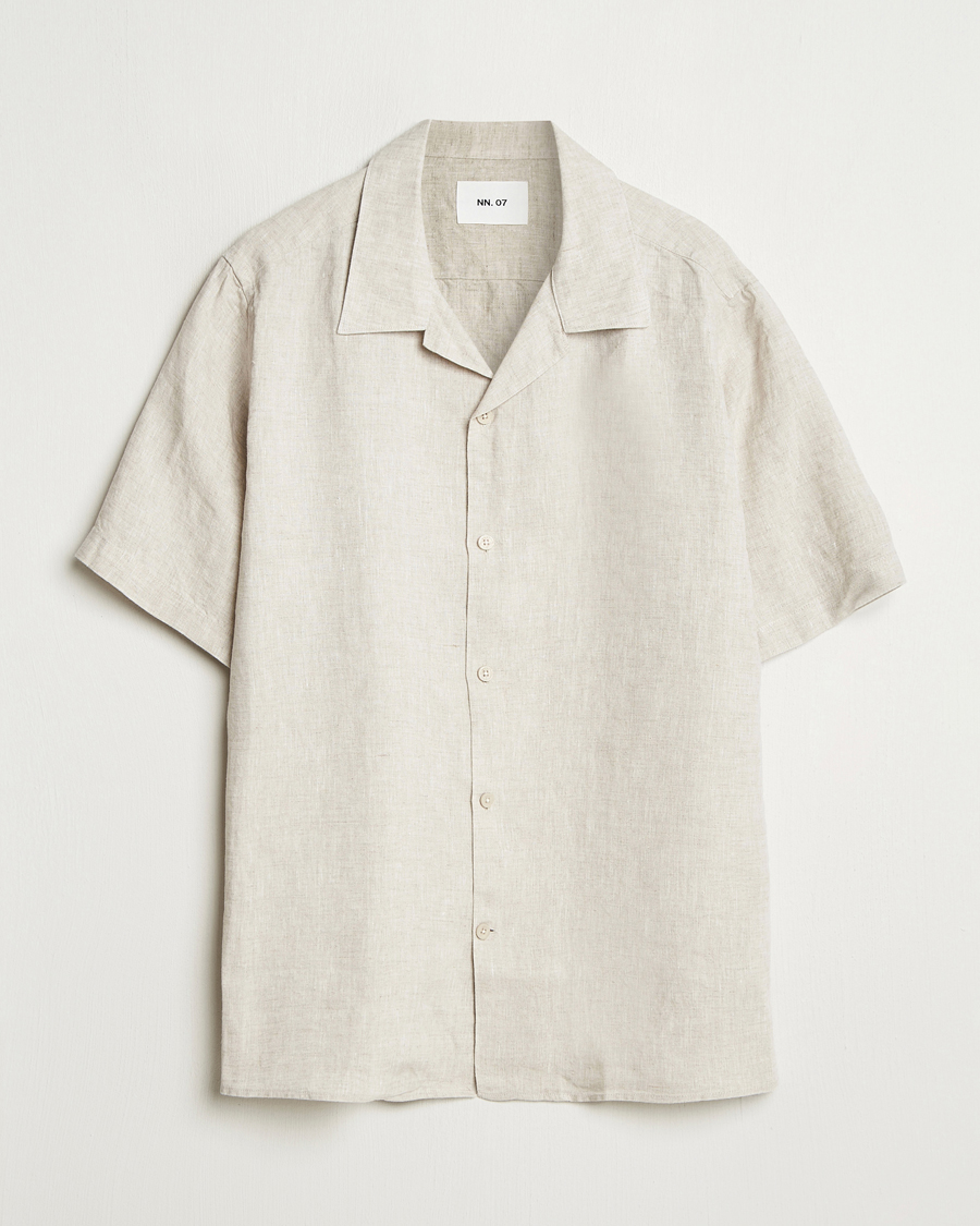 Herr | Skjortor | NN07 | Julio Linen Resort Shirt Oat