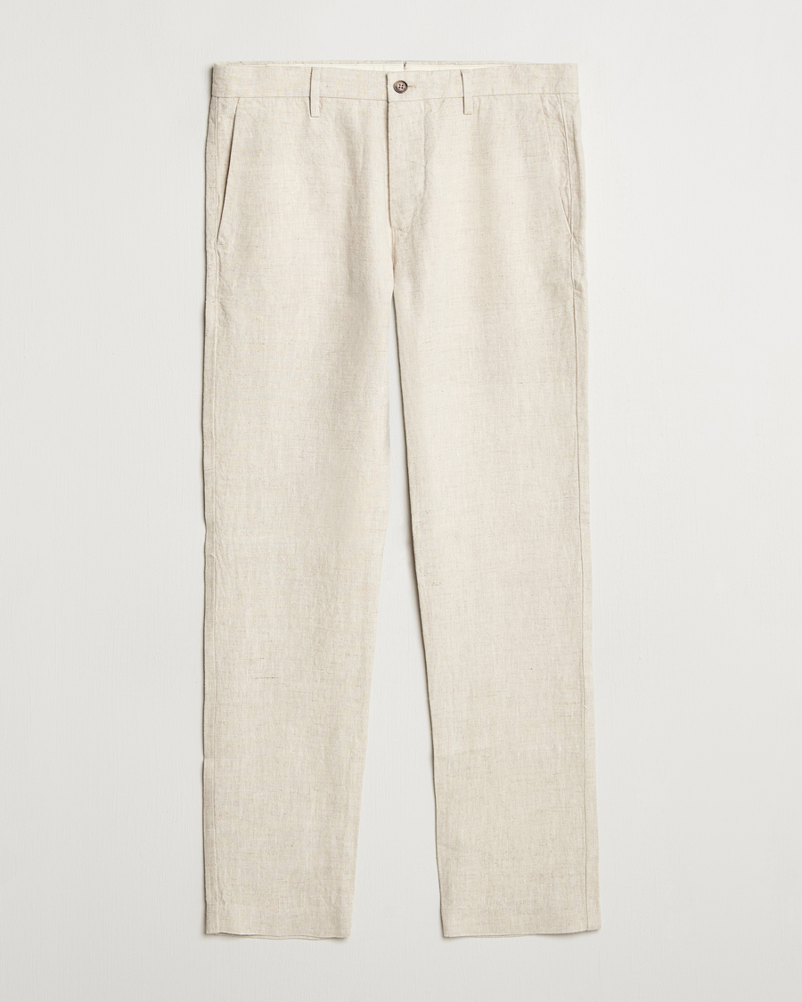 Herr | Byxor | NN07 | Theo Linen Trousers Oat