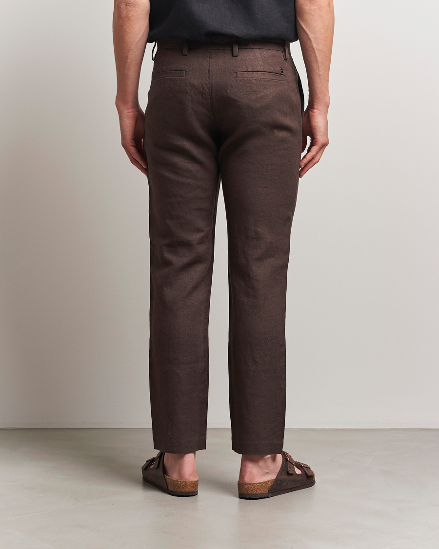 Herr | Byxor | NN07 | Theo Linen Trousers Coffee