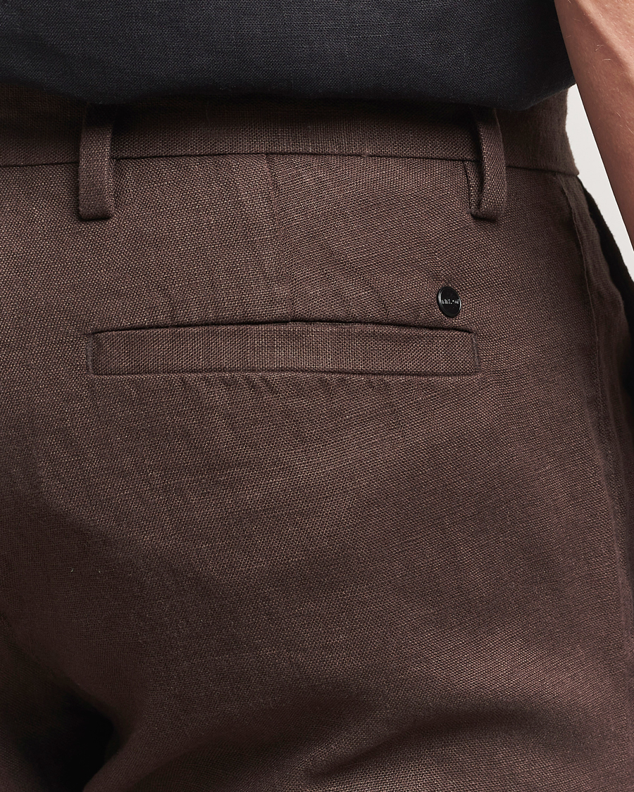 Herr | Byxor | NN07 | Theo Linen Trousers Coffee