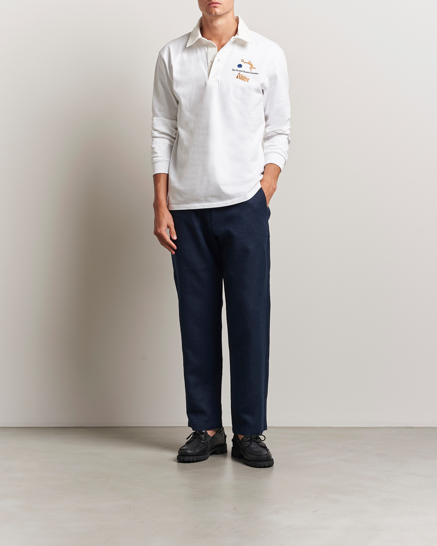 Herr | Byxor | NN07 | Aden Regular Fit Linen Trousers Navy Blue