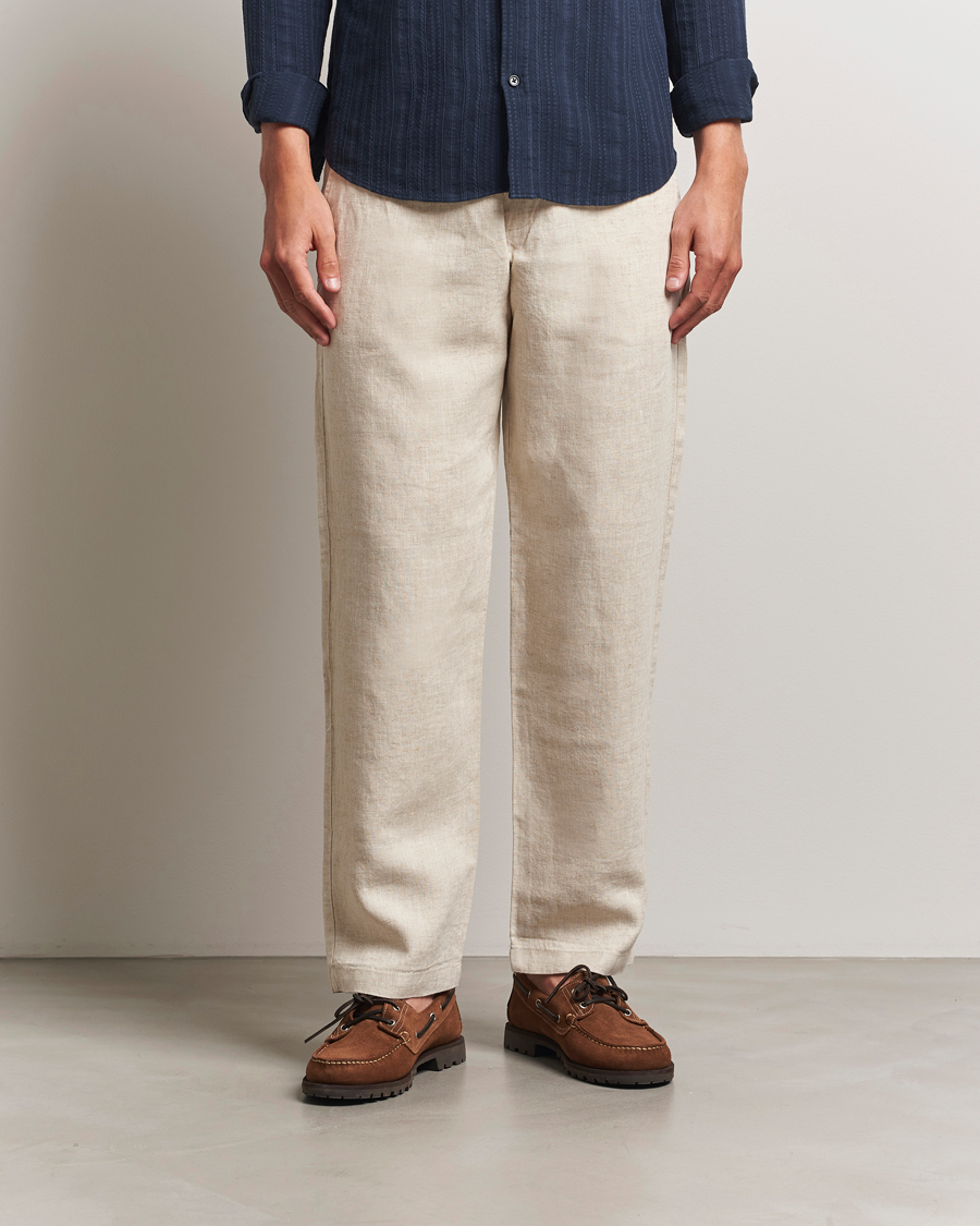 Herr | Byxor | NN07 | Aden Regular Fit Linen Chinos Oat