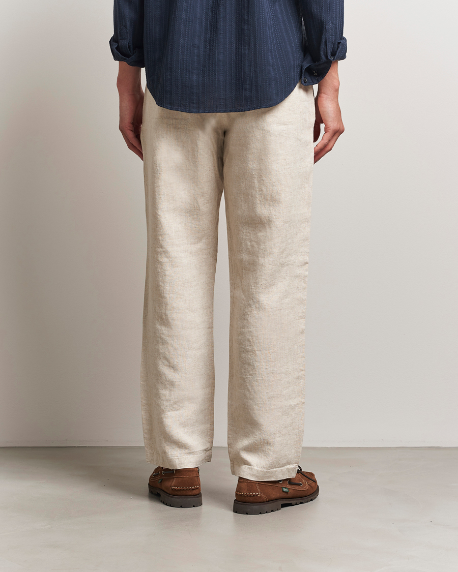 Herr | Byxor | NN07 | Aden Regular Fit Linen Trousers Oat