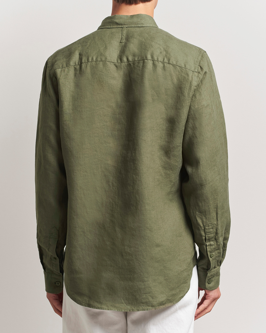 Herr | Skjortor | NN07 | Arne Linen Button Down Shirt Capers Green