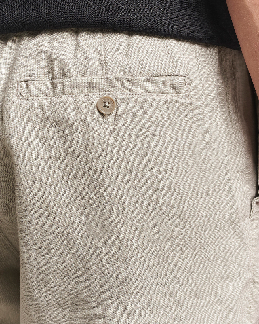 Herr | Byxor | NN07 | Billie Linen Drawstring Trousers Fog