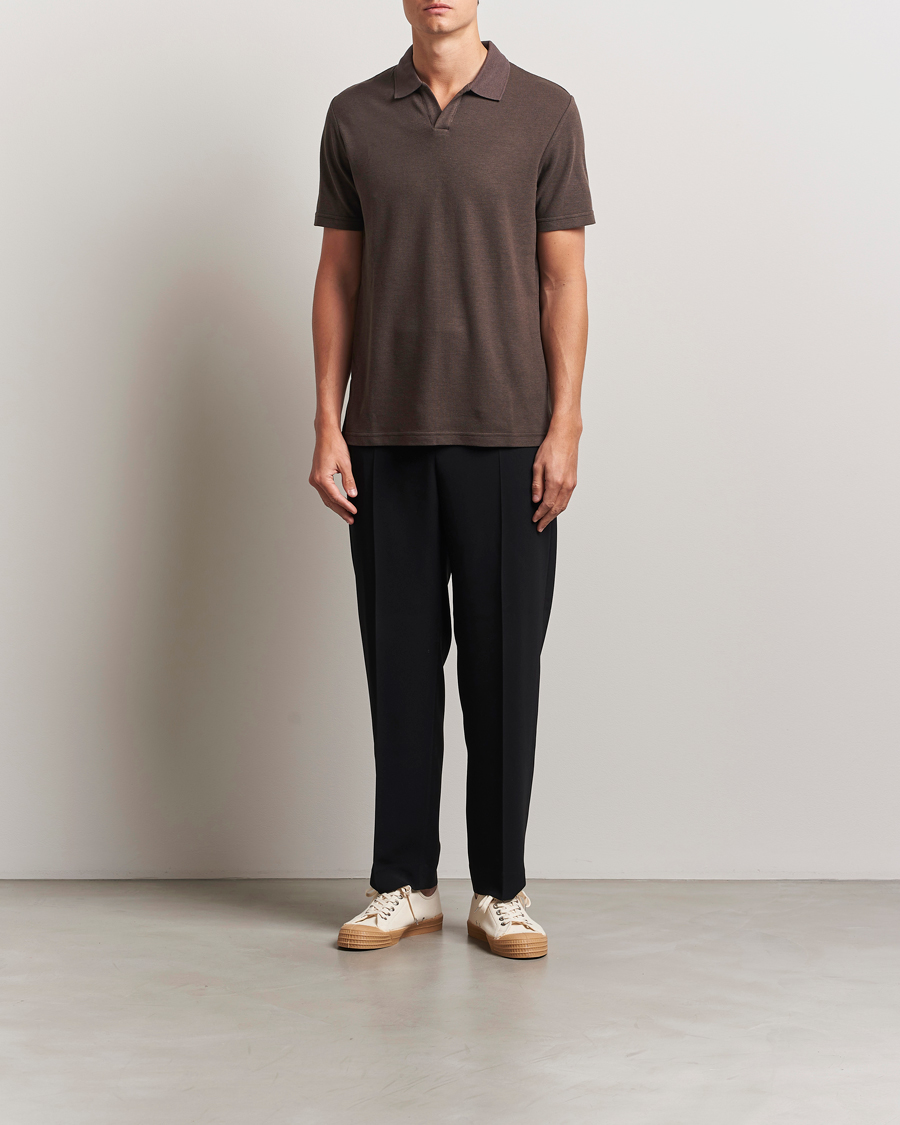Herr | Pikéer | NN07 | Paul Cotton/Lyocell Polo Coffee