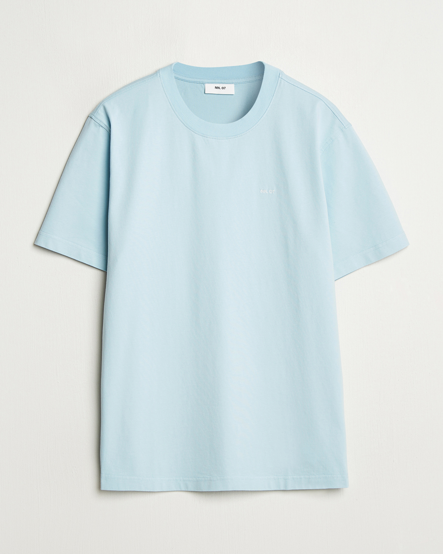 Herr | T-Shirts | NN07 | Adam Logo Crew Neck T-Shirt Winter Sky