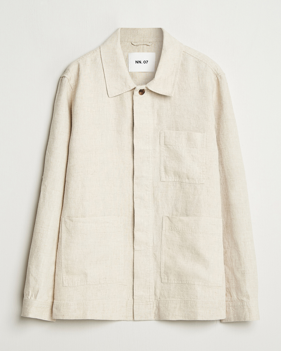 Herr | Skjortor | NN07 | Olav Linen Overshirt Oat