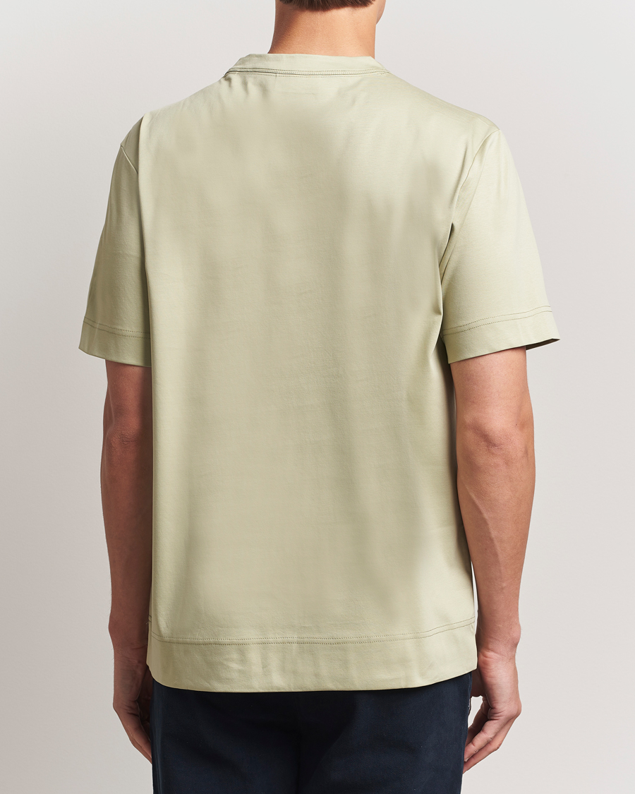 Herr | T-Shirts | NN07 | Pedro Embroidered Flower T-Shirt Sage Green
