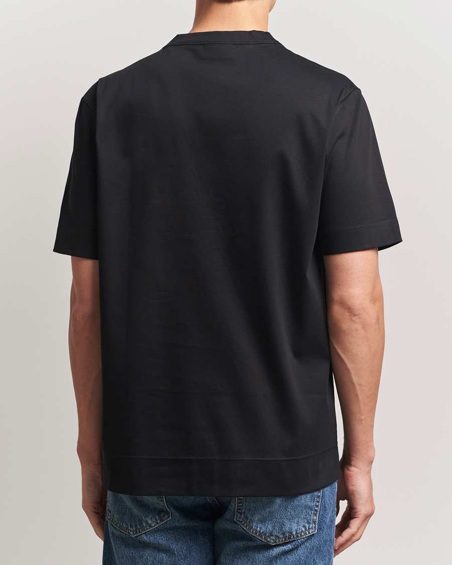Herr | T-Shirts | NN07 | Pedro Embroidered Flower T-Shirt Black