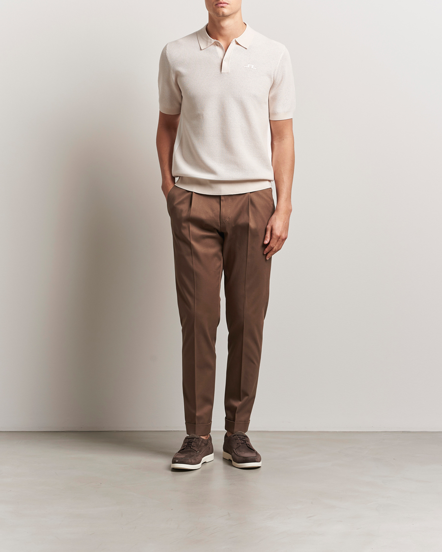 Herr | Byxor | Tiger of Sweden | Tenuta Pleated Cotton Trousers Warm Brown