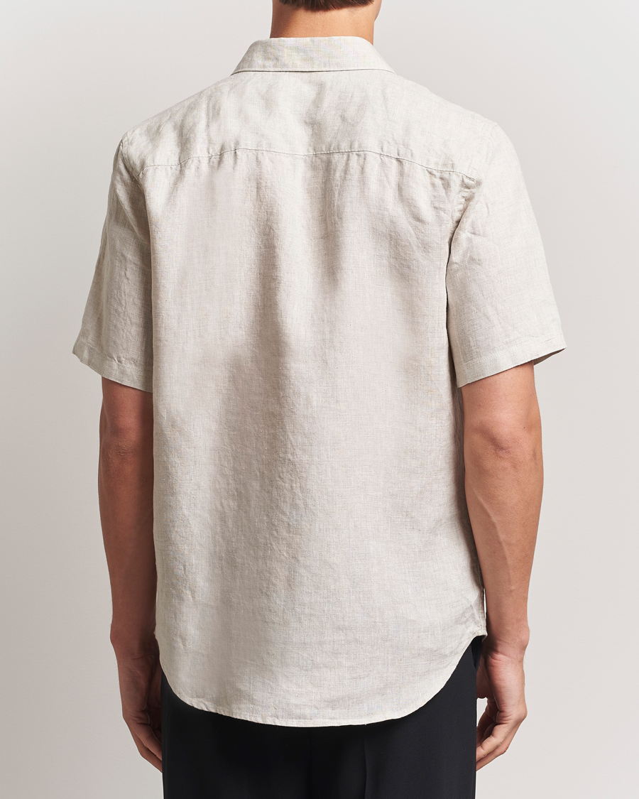 Herr | Skjortor | NN07 | Enzo Linen Short Sleeve Shirt Oat
