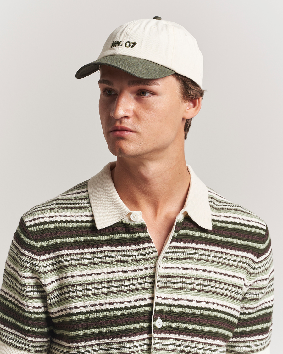 Herr | Hattar & kepsar | NN07 | Logo Cap Croc Green/Off White