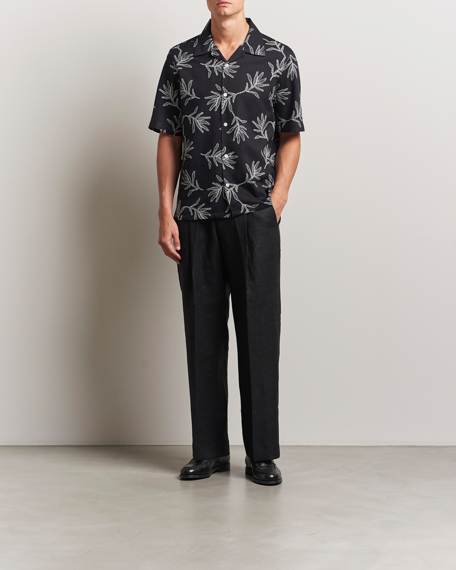 Herr | Byxor | NN07 | Kay Relaxed Fit Linen Trousers Black
