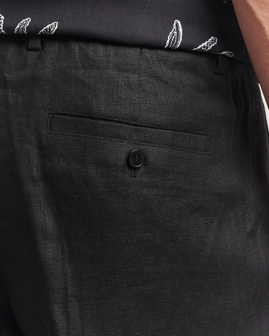 Herr | Byxor | NN07 | Kay Relaxed Fit Linen Trousers Black