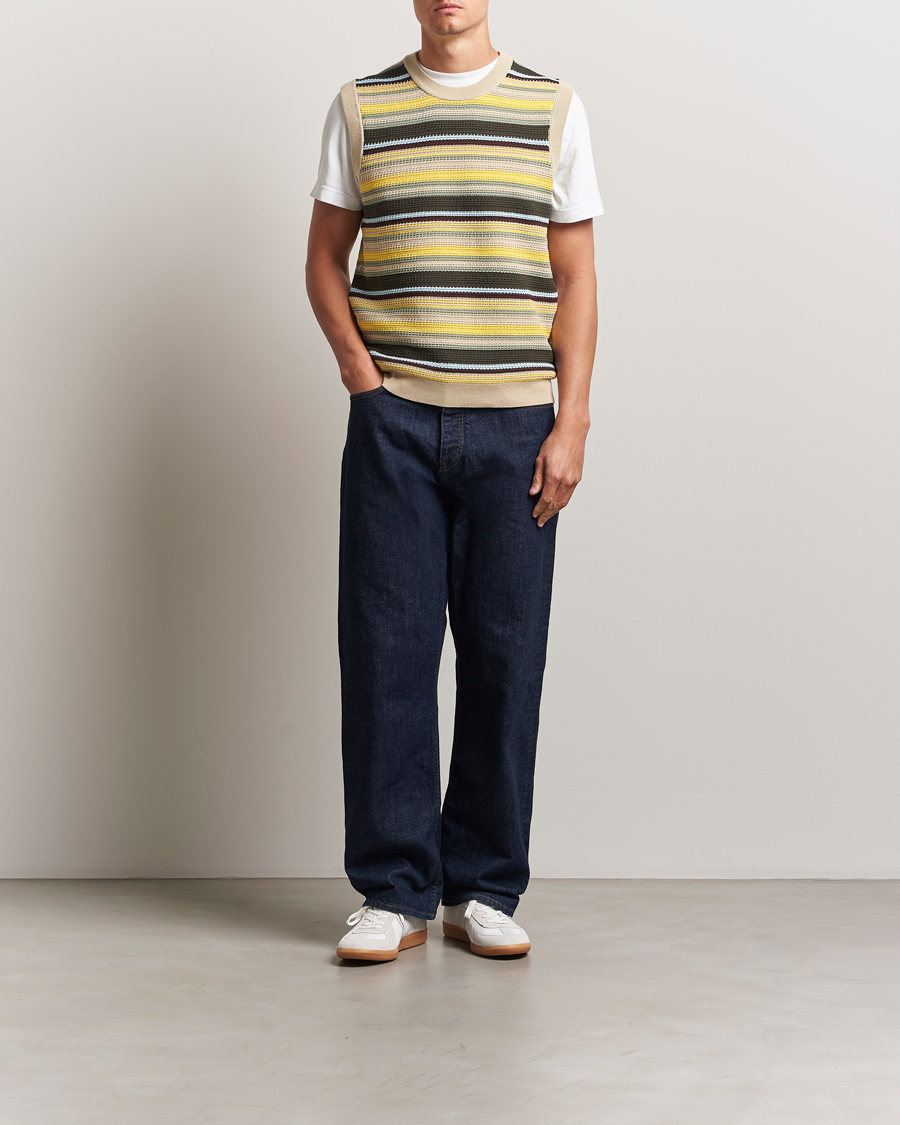 Herr | Tröjor | NN07 | Huxley Knitted Striped Vest Multi