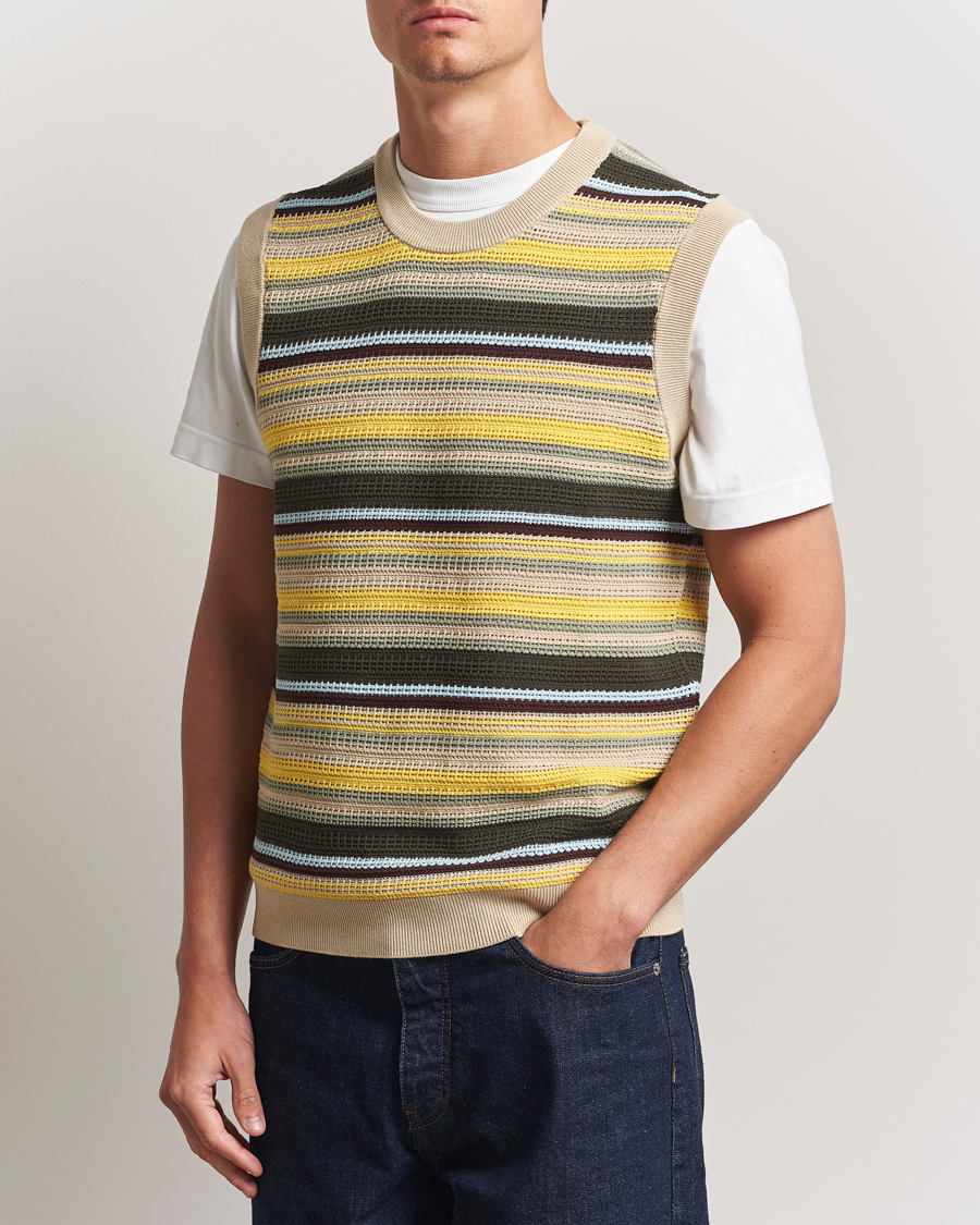 Herr | Tröjor | NN07 | Huxley Knitted Striped Vest Multi
