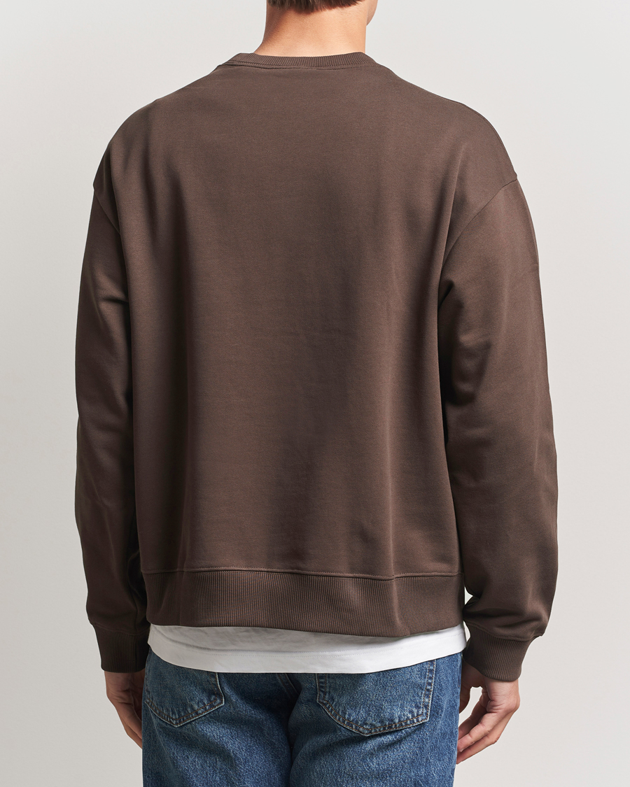 Herr | Tröjor | NN07 | David Rope Logo Crew Neck Sweatshirt Coffee