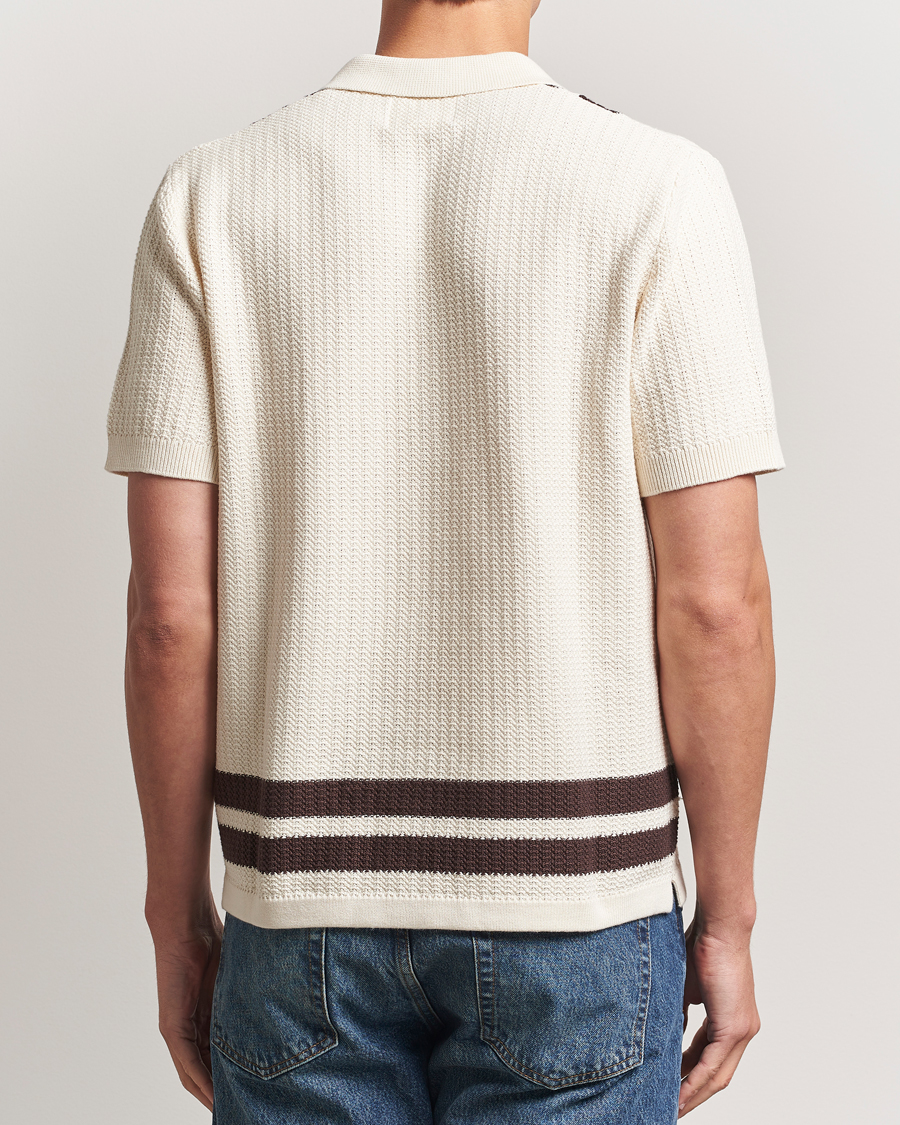 Herr | Skjortor | NN07 | Ares Knitted Short Sleeve Shirt Ivory
