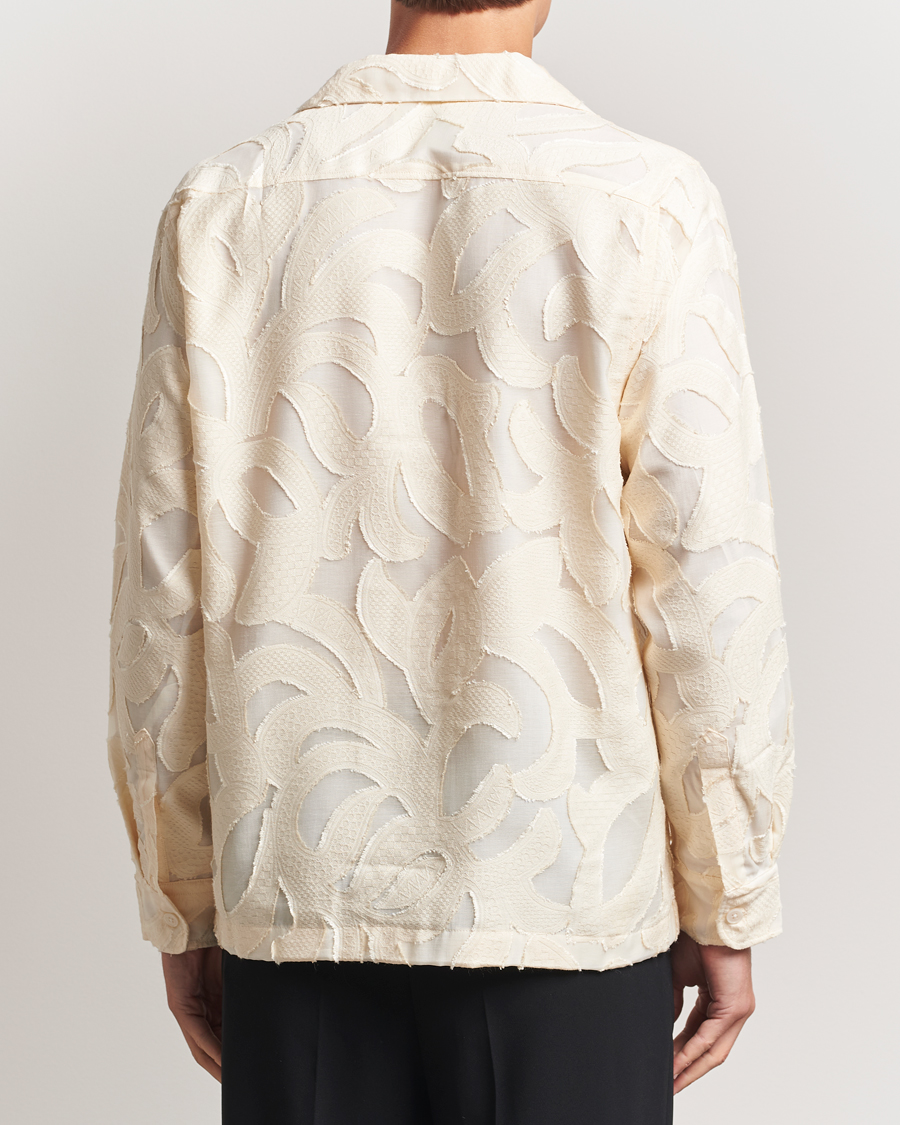 Herr | Skjortor | NN07 | Hank Fil-Coupé Jacquard Overshirt Off White
