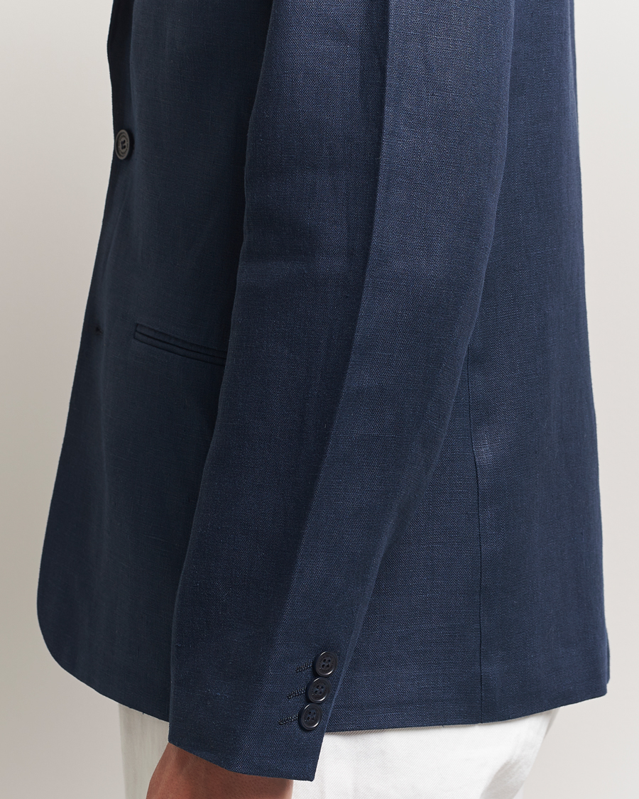 Herr | Kavajer | NN07 | Timo Linen Blazer Navy Blue