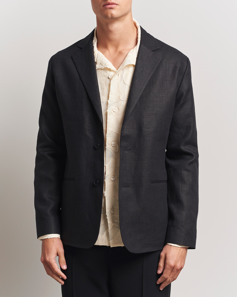 Herr | Kavajer | NN07 | Timo Linen Blazer Black