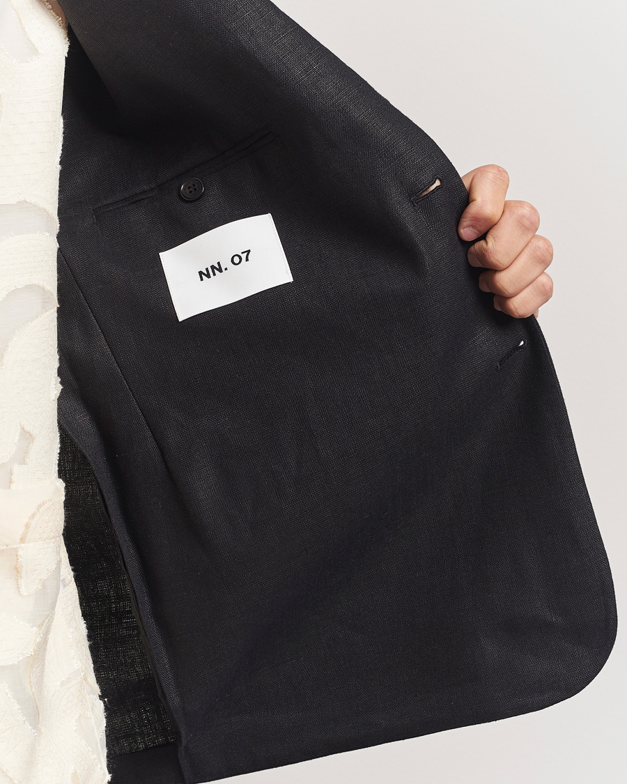 Herr | Kavajer | NN07 | Timo Linen Blazer Black