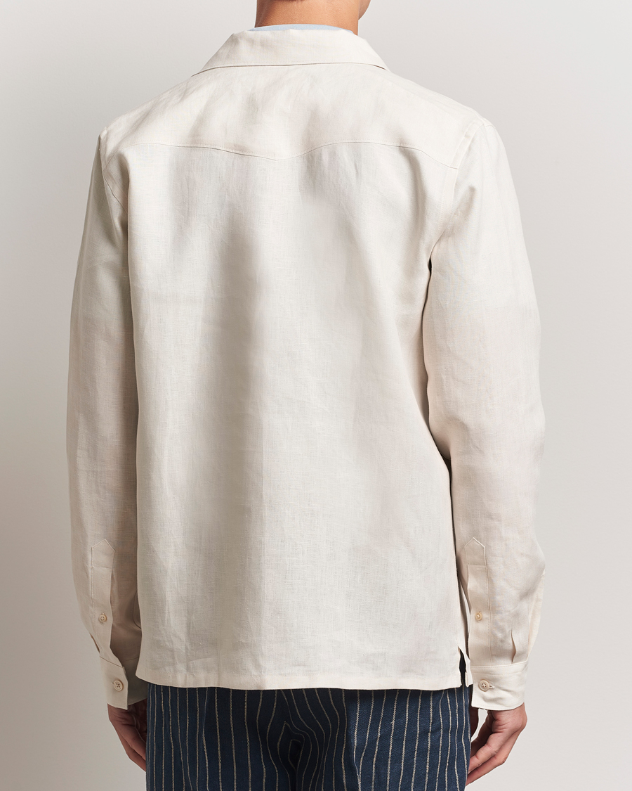 Herr | Skjortor | NN07 | Pax Linen Western Shirt Ivory