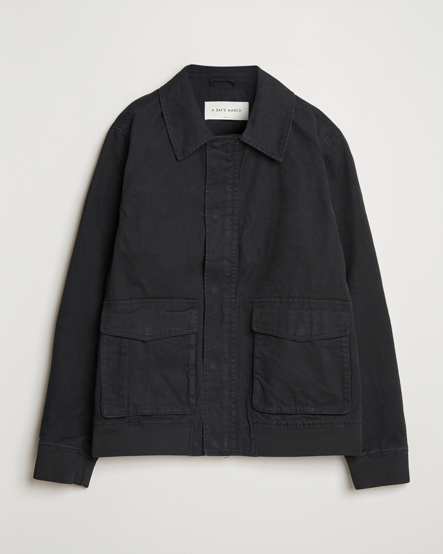 Herr | Jackor | A Day's March | Bader Cotton Flight Jacket Black