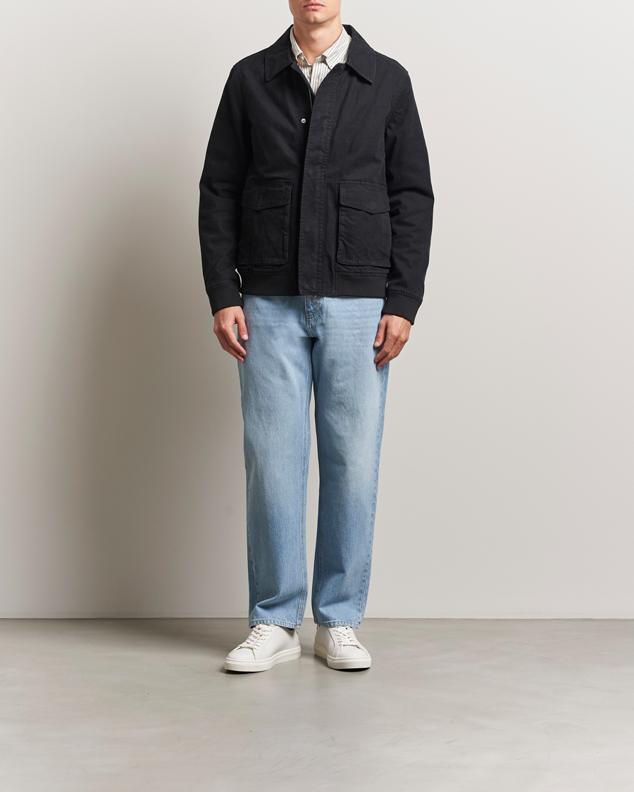 Herr | Jackor | A Day's March | Bader Cotton Flight Jacket Black