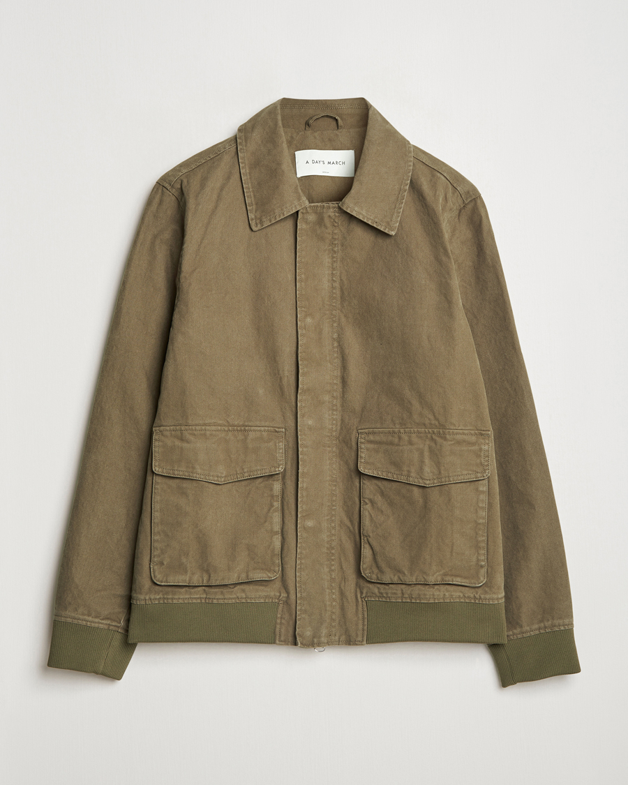 Herr | Jackor | A Day's March | Bader Cotton Flight Jacket Olive