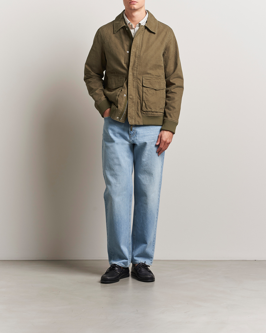 Herr | Jackor | A Day's March | Bader Cotton Flight Jacket Olive