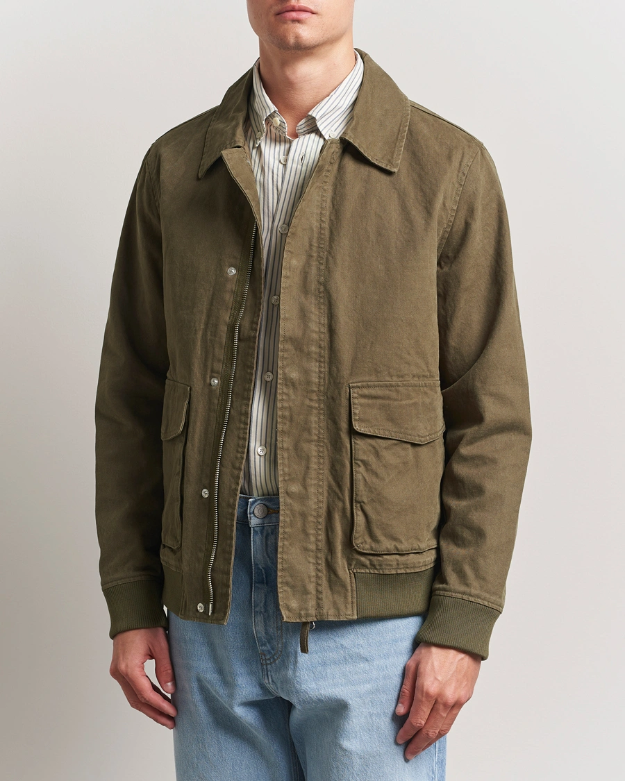 Herr | Jackor | A Day's March | Bader Cotton Flight Jacket Olive