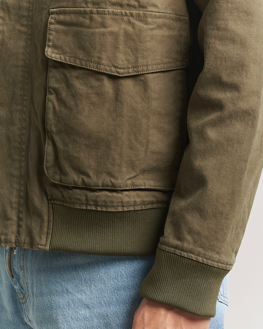 Herr | Jackor | A Day's March | Bader Cotton Flight Jacket Olive